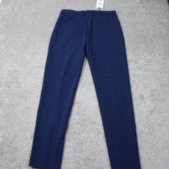 ZARA Dress Pants NWT Mens 32x32 Blue Polyester/Viscose Stretch Flat Front - Picture 6 of 15